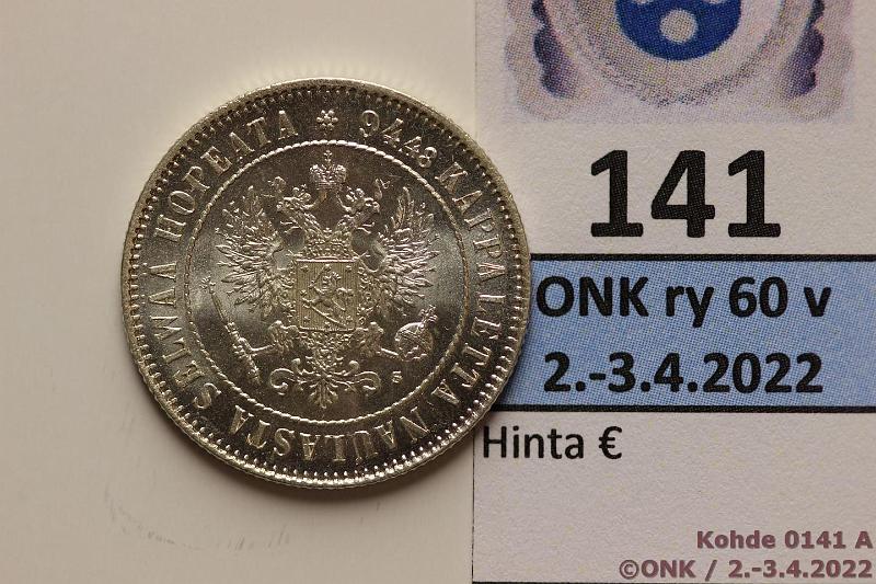 k-0141-a.jpg - Kohde 141 (kuva 1/2), lhthinta: 10 € / myyntihinta: 17 € 1 mk 1915 Ag, loistelias!, kunto: 9