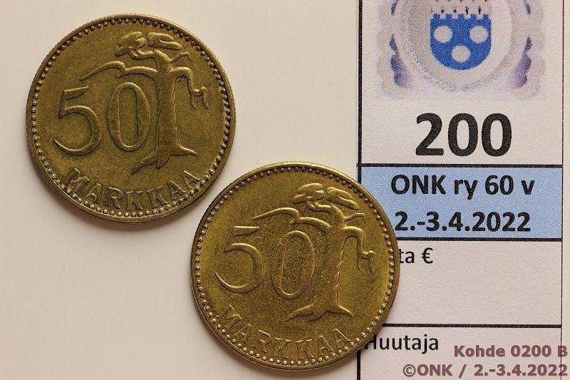 k-0200-b.jpg - Kohde 200 (kuva 2/2), lhthinta: 30 € / myyntihinta: 30 € 50 mk 1958, -60 AlBr, kunto: 5, 7