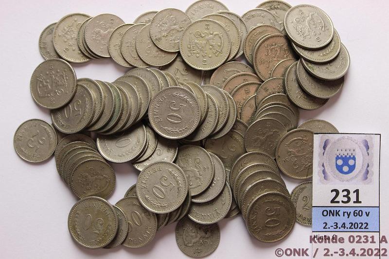 k-0231-a.jpg - Kohde 231, lhthinta: 40 € / myyntihinta: 40 € 25 + 50 p 1925-36 (96) 25p 1925(10), -26(10), -27(12), -28, -29(8); 50p -29(16), -36(39). Vaikeita vuosia!, kunto: 3-6