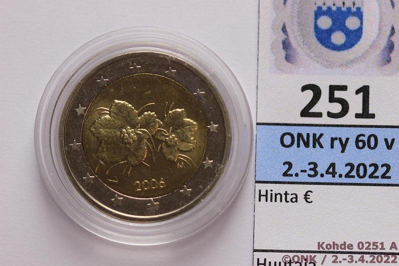 k-0251-a.jpg - Kohde 251 (kuva 1/2), lhthinta: 40 € / myyntihinta: 57 € 2 € 2006 Suomi, vr kartta, kapseli, kunto: 9