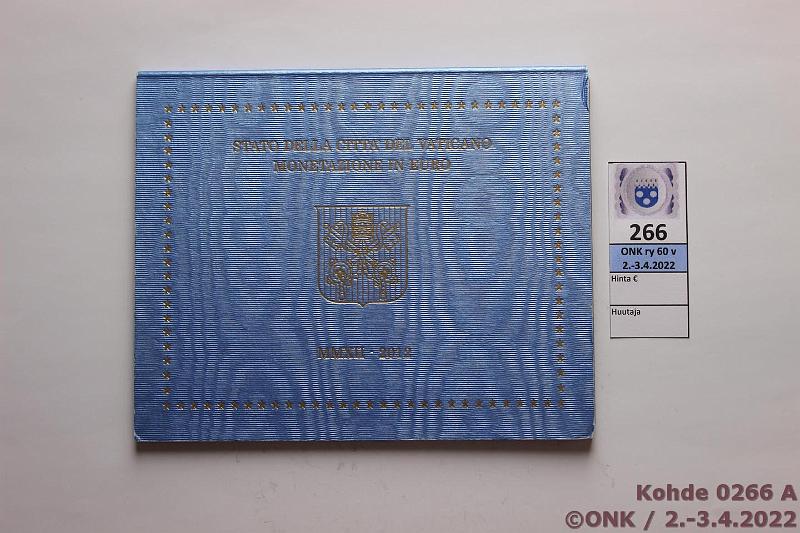 k-0266-a.jpg - Kohde 266 (kuva 1/2), lhthinta: 25 € / myyntihinta: 29 € 2012 Vatikaani, Benedetto XVI, kunto: 9