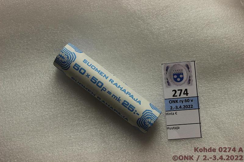 k-0274-a.jpg - Kohde 274, lhthinta: 5 € / myyntihinta: 8 € 50 p 1991 Rp rulla, kunto: 9