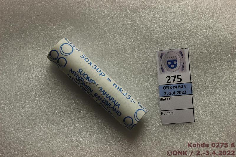 k-0275-a.jpg - Kohde 275, lhthinta: 5 € / myyntihinta: 5 € 50 p 1992 Rp rulla, kunto: 9