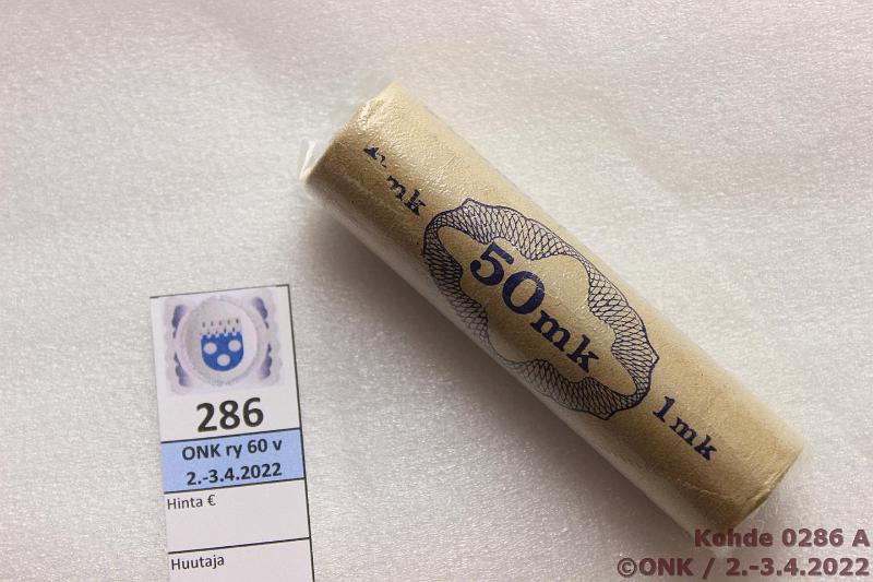 k-0286-a.jpg - Kohde 286, lhthinta: 76 € / myyntihinta: 88 € 1 mk 1967 Ag, Rp rulla, kunto: 9