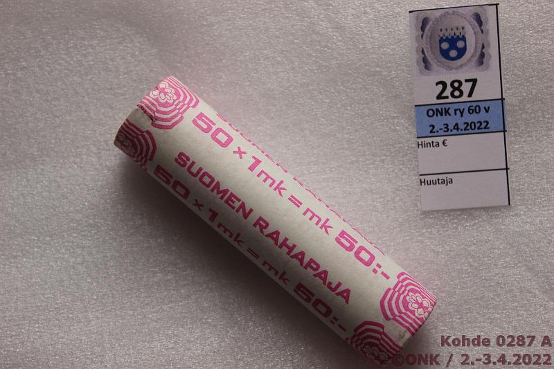 k-0287-a.jpg - Kohde 287, lhthinta: 8 € / myyntihinta: 20 € 1 mk 1989 Rp rulla, kunto: 9