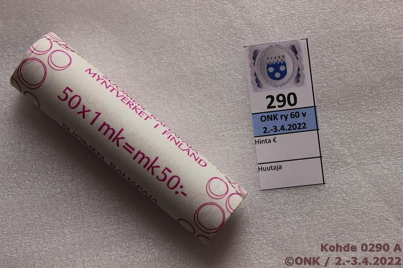 k-0290-a.jpg - Kohde 290, lhthinta: 10 € / myyntihinta: 23 € 1 mk 1992 Rp rulla, kunto: 9