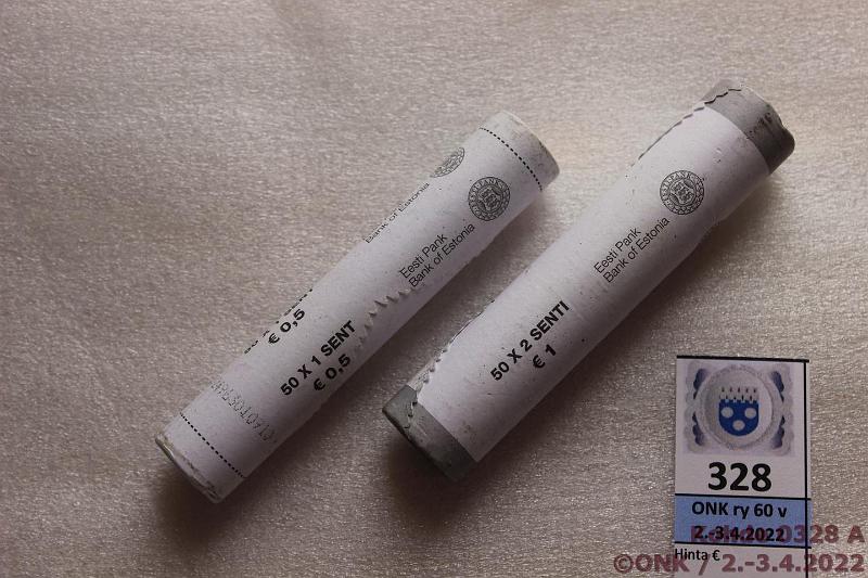k-0328-a.jpg - Kohde 328, lhthinta: 5 € / myyntihinta: 5 € 1 - 2 snt 2011 (2) Eesti 1 + 2 s rullat, kunto: 9