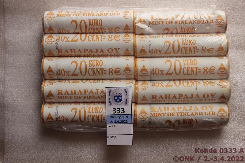 k-0333-a.jpg - Kohde 333, lhthinta: 150 € / ei tarjouksia 20 snt 2010 (10) Suomi, avaamaton vakuumi, kunto: 9