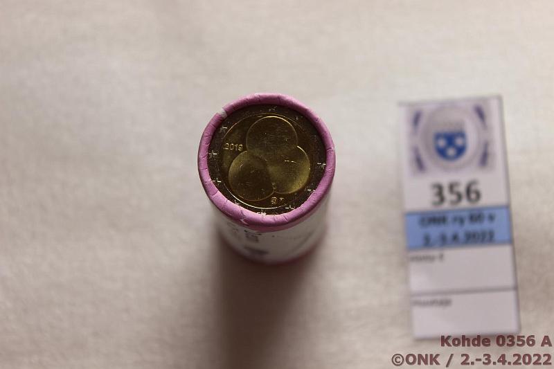 k-0356-a.jpg - Kohde 356 (kuva 1/2), lhthinta: 200 € / myyntihinta: 328 € 2 € erikoislynti 2019 Suomi, Hallitusmuoto, kunto: 9