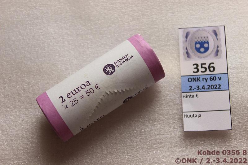 k-0356-b.jpg - Kohde 356 (kuva 2/2), lhthinta: 200 € / myyntihinta: 328 € 2 € erikoislynti 2019 Suomi, Hallitusmuoto, kunto: 9