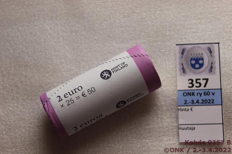 k-0357-b.jpg - Kohde 357 (kuva 2/2), lhthinta: 60 € / myyntihinta: 64 € 2 € erikoislynti 2020 Suomi, Vin Linna, kunto: 9
