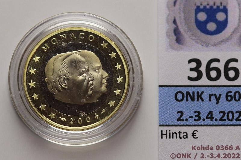 k-0366-a.jpg - Kohde 366, lhthinta: 25 € / ei tarjouksia 1 € 2004 Monaco, Proof, kapseli, kunto: 9