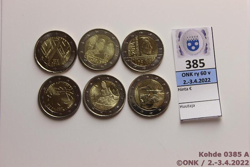 k-0385-a.jpg - Kohde 385, lhthinta: 15 € / myyntihinta: 15 € 2 € erikoislynti 2007-14 (6) Suomi 2007; Lux -12, -14; Malta, Espanja ja Ranska -14, kunto: 9