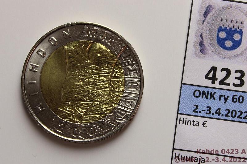 k-0423-a.jpg - Kohde 423 (kuva 1/2), lhthinta: 5 € / myyntihinta: 5 € 25 mk 2001 Bimet, Lahti MM, Hemohes, kunto: 9