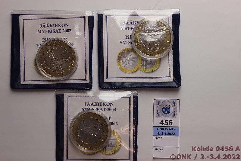 k-0456-a.jpg - Kohde 456, lhthinta: 15 € / myyntihinta: 22 € 5 € 2003 (3) Jkiekon MM, Juti, kunto: 9