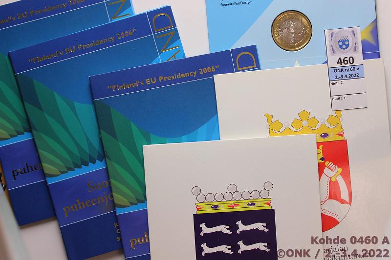 k-0460-a.jpg - Kohde 460, lhthinta: 30 € / myyntihinta: 34 € 5 € 2006, -11 (6) EU, BU(4), Karjala ja Pohjanmaa, Proof. Pahvikorteissa, kunto: 9-10