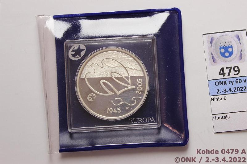k-0479-a.jpg - Kohde 479, lhthinta: 12 € / myyntihinta: 12 € 10 € 2005 Ag, Proof, 60 rauhan vuotta, kaps., kotelo, kunto: 10