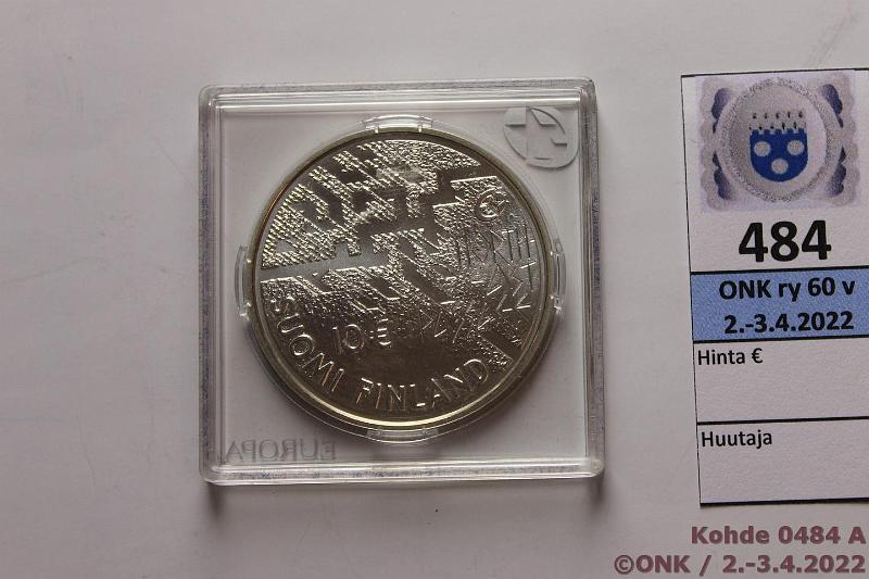 k-0484-a.jpg - Kohde 484 (kuva 1/2), lhthinta: 12 € / myyntihinta: 14 € 10 € 2007 Ag, Proof, Nordenskjld, kapseli, kotelo, kunto: 10