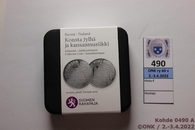 k-0490-a.jpg - Kohde 490, lhthinta: 12 € / myyntihinta: 18 € 10 € 2010 Ag, Proof, Jylh, kotelo ja tod, kunto: 10
