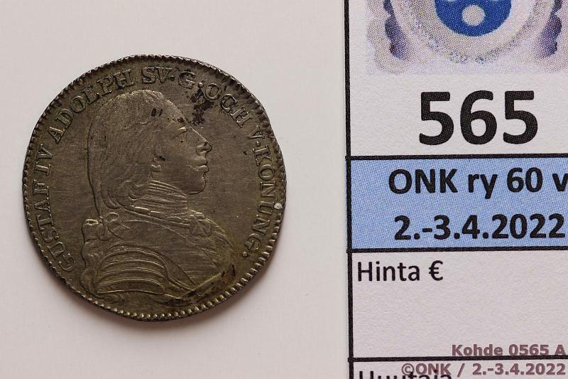 k-0565-a.jpg - Kohde 565 (kuva 1/2), lhthinta: 30 € / myyntihinta: 50 € 1/6 rd 1806 SM#41 Ag, kunto: 5