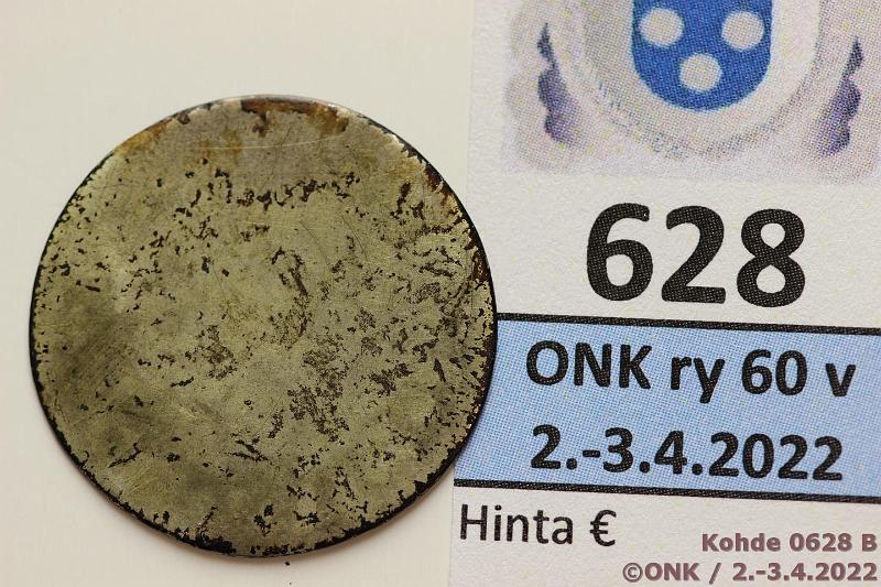 k-0628-b.jpg - Kohde 628 (kuva 2/2), lhthinta: 5 € / ei tarjouksia Portugali 6 vintns = 120 reis ND (1706-1750) KM#178 Ag, 4,7g/915, Johannes V, rvja, kunto: 1/2