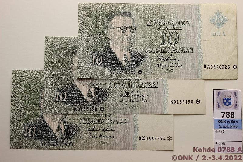 k-0788-a.jpg - Kohde 788, lhthinta: 8 € / myyntihinta: 8 € 10 mk 1963 LA * (3) SNY 146.6+9+12 K* VAL-Tr kl5; AA* KU I-Tr, harv ak-pari (v), kl3 rep; A* HOL-Hes lainetta kl7, korvaavia, kunto: 3-7