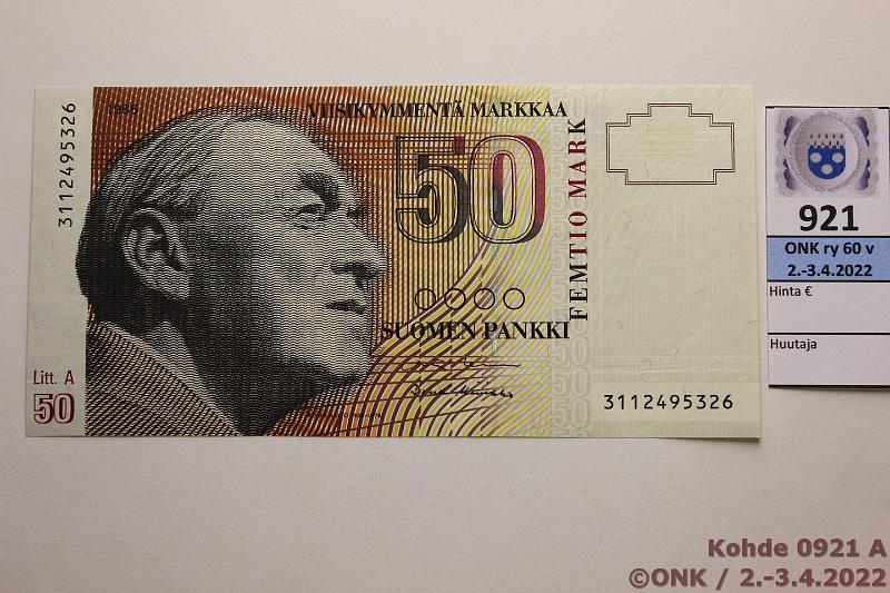 k-0921-a.jpg - Kohde 921 (kuva 1/2), lhthinta: 8 € / myyntihinta: 11 € 50 mk 1986 LA SNY 172.4 3112495326 KOR-Ko2, kunto: 9