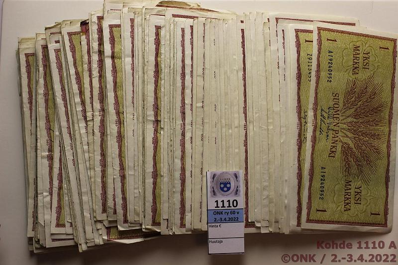 k-1110-a.jpg - Kohde 1110, l�ht�hinta: 15 &euro; / myyntihinta: 24 &euro; 1 mk (188) 1963 Z(54), �(57), �(25), �(19), AA(2), AI(31), useita ak-pareja, kunto: 1-7