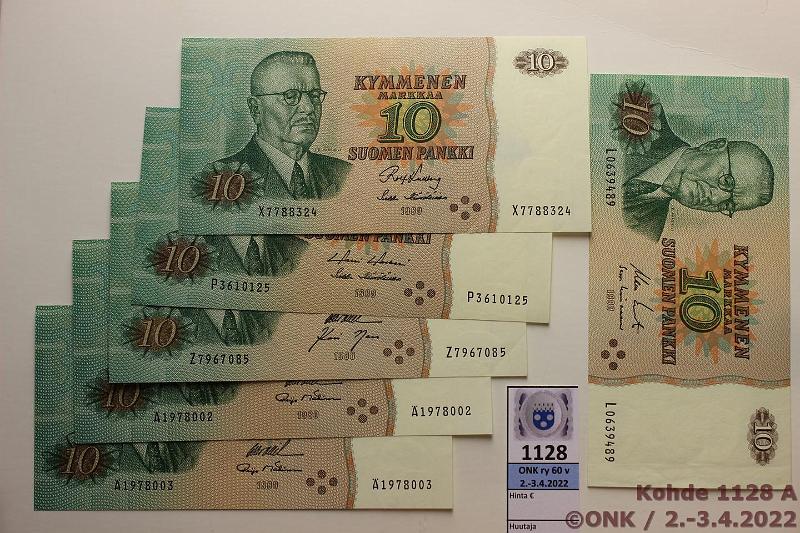k-1128-a.jpg - Kohde 1128, lhthinta: 6 € / myyntihinta: 13 € 10 mk (6) 1980 Sarjat L, P, X, Z ja  (2), 5 eri ak-paria, kunto: 7-8