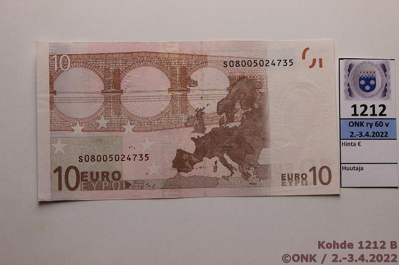 k-1212-b.jpg - Kohde 1212 (kuva 2/2), lhthinta: 80 € / myyntihinta: 80 € Italia 2/2/S/J8 S08005024735 Tri J008 I5, vaikea laatta, kunto: 8