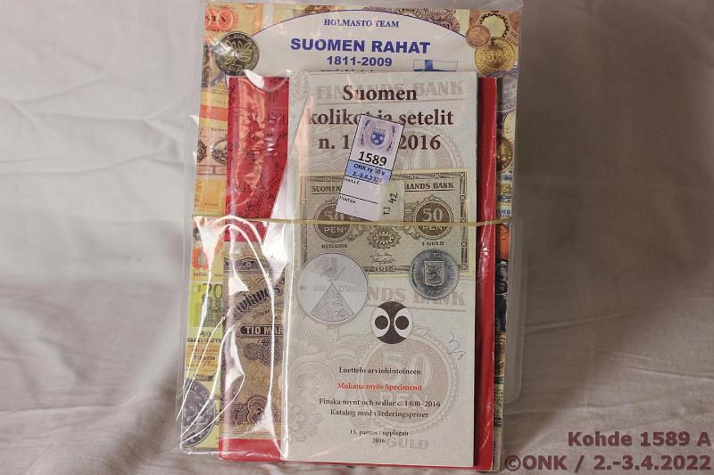 k-1589-a.jpg - Kohde 1589, lhthinta: 5 € / myyntihinta: 5 € Rahahinnastot (3) 1993-2016 Golden Art 1993; Holmasto 2009; Imppola 2016. Siistej, kunto: 8