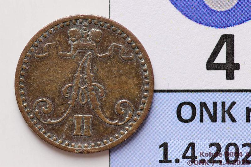 k-0004-a.jpg - Kohde 4 (kuva 1/2), l�ht�hinta: 15 &euro; / myyntihinta: 15 &euro; 1 p 1869 SNY 5.1.1, arvopuolella nja, kunto: 4