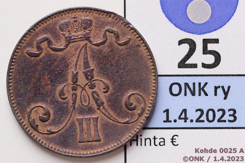 k-0025-a.jpg - Kohde 25 (kuva 1/2), l�ht�hinta: 15 &euro; / ei tarjouksia 5 p 1892 Prvja, puhd, kunto: 5/6