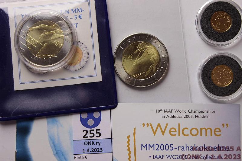 k-0255-a.jpg - Kohde 255, lhthinta: 130 € / myyntihinta: 140 € 5 + 20 € (2+2) 2005 YU MM: 20€ Au, Proof, 2 x 1,73g/900, kaps, tod; 5€ Bimet, toisessa kaps, tod, kunto: 9-10