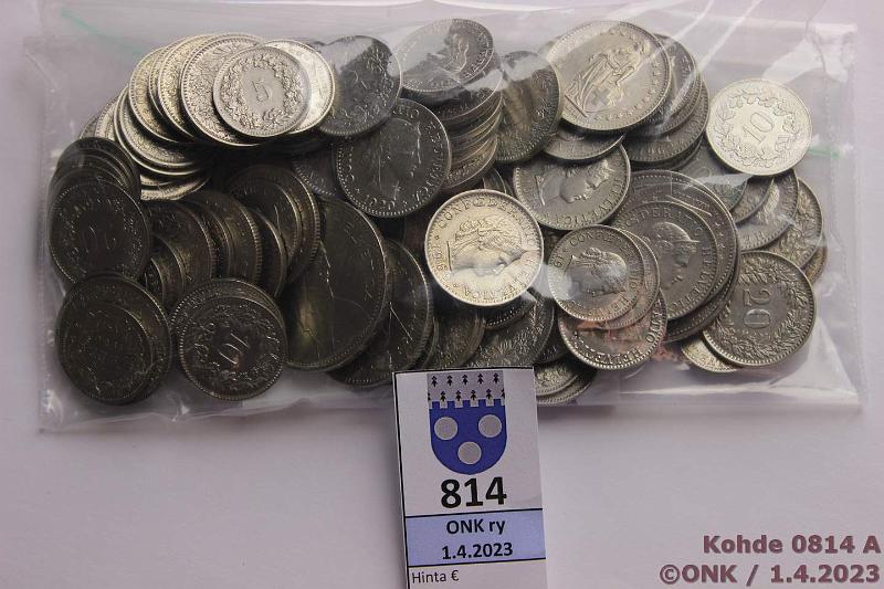 k-0814-a.jpg - Kohde 814, l�ht�hinta: 20 &euro; / myyntihinta: 27 &euro; Sveitsi 380 g 1900-2000-luvut 30,70 fr nimellisarvosta k�yp�� rahaa, kunto: 5-9