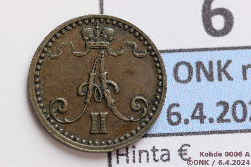 k-0006-a.jpg - Kohde 6 (kuva 1/2), lhthinta: 30 € / myyntihinta: 30 € 1 p 1869 SNY 5.1.1, kunto: 5/6