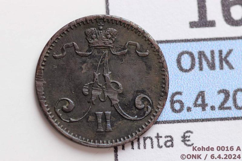 k-0016-a.jpg - Kohde 16 (kuva 1/2), lhthinta: 5 € / ei tarjouksia 1 p 1876 Likaa, prvja, kunto: 5
