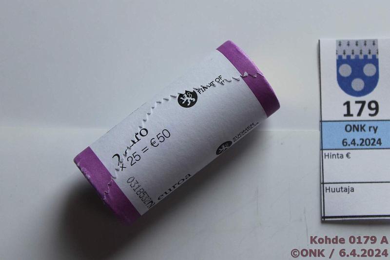 k-0179-a.jpg - Kohde 179 (kuva 1/2), lhthinta: 65 € / myyntihinta: 72 € 2 € 2010 Suomi kyttjuhlaraha Suomalainen raha 150v, kunto: 9