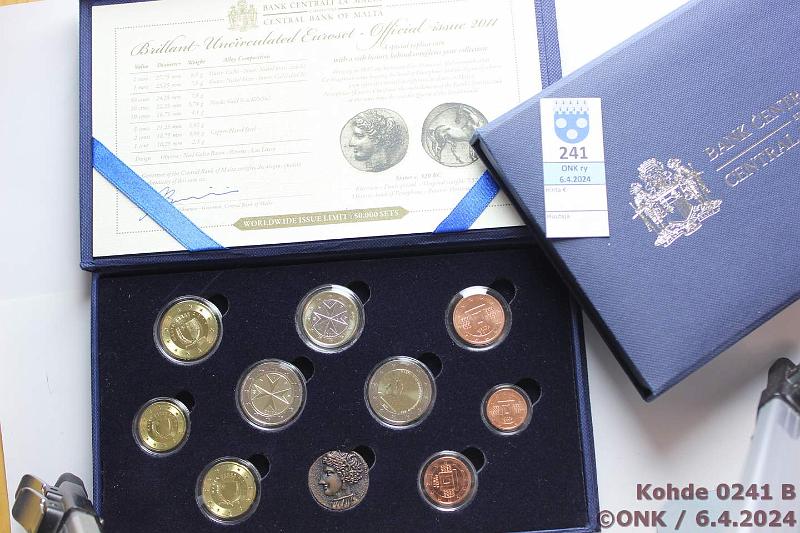 k-0241-b.jpg - Kohde 241 (kuva 2/3), lhthinta: 90 € / myyntihinta: 106 € Malta 2011-20 (9) BU, -11, -12, -13, -15, -16, -17, -18, -19, -20, kunto: 9