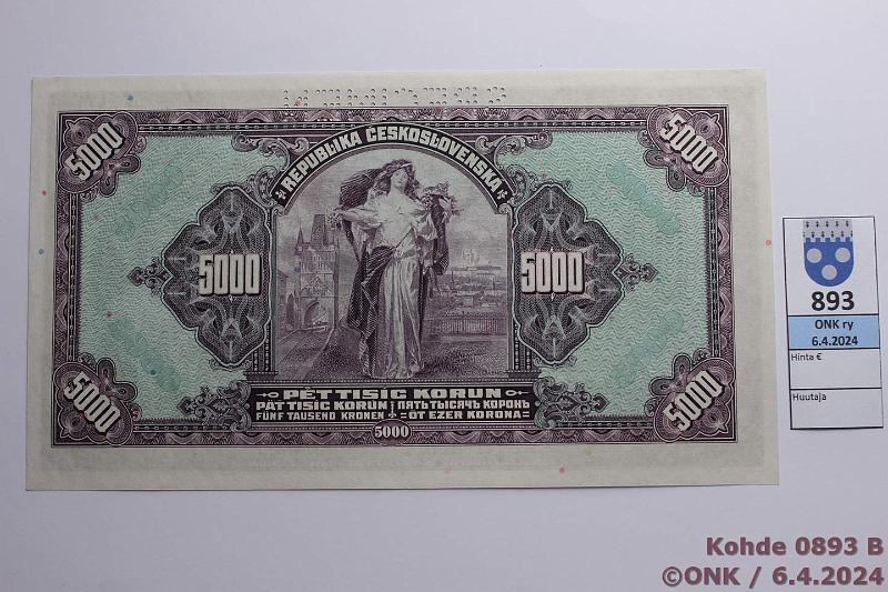 k-0893-b.jpg - Kohde 893 (kuva 2/2), lhthinta: 65 € / myyntihinta: 65 € Bmi ja Mri 5000 k 1943 P#16s SPECIMEN-lvistys, ko. setelityyppi ei laskettu liikkeeseen, kunto: 9