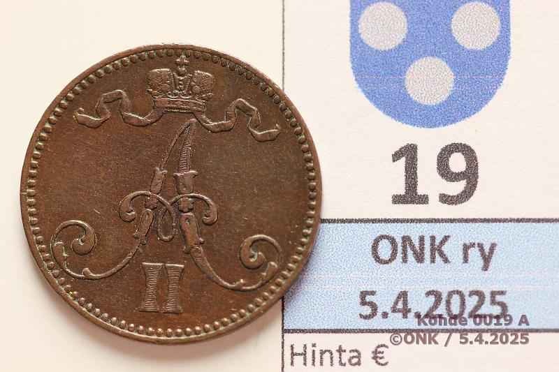 k-0019-a.jpg - Kohde 19 (kuva 1/2), lhthinta: 10 € / myyntihinta: 21 € 5 p 1865 Aikoinaan puhd, pij, kunto: 5
