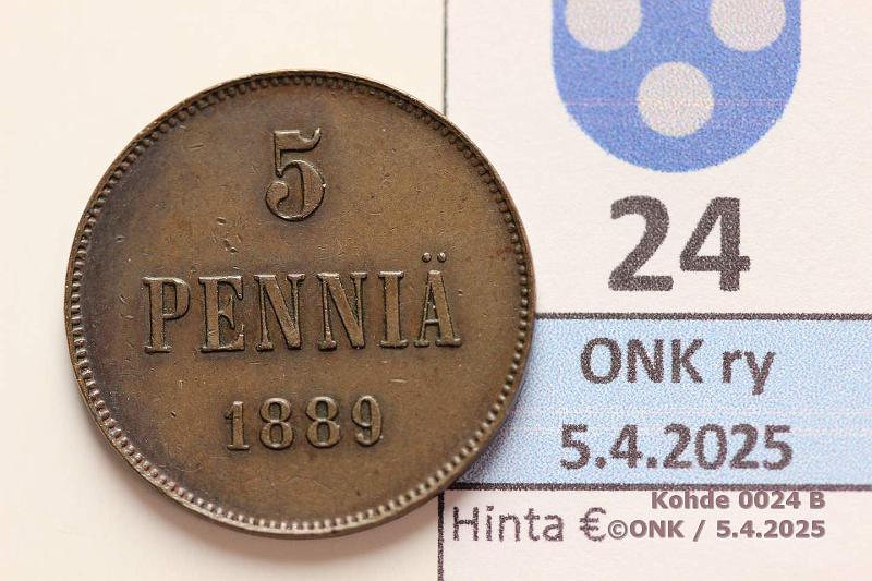 k-0024-b.jpg - Kohde 24 (kuva 2/2), lhthinta: 10 € / myyntihinta: 11 € 5 p 1889, kunto: 6