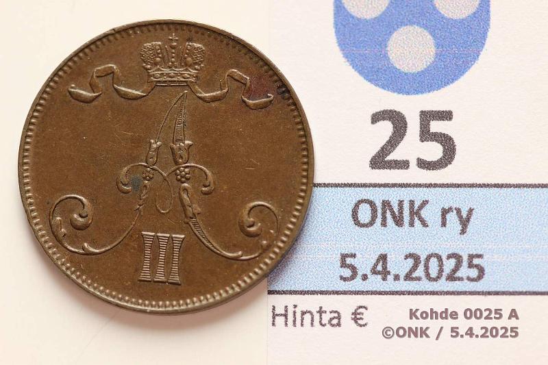 k-0025-a.jpg - Kohde 25 (kuva 1/2), lhthinta: 50 € / myyntihinta: 50 € 5 p 1892, kunto: 7
