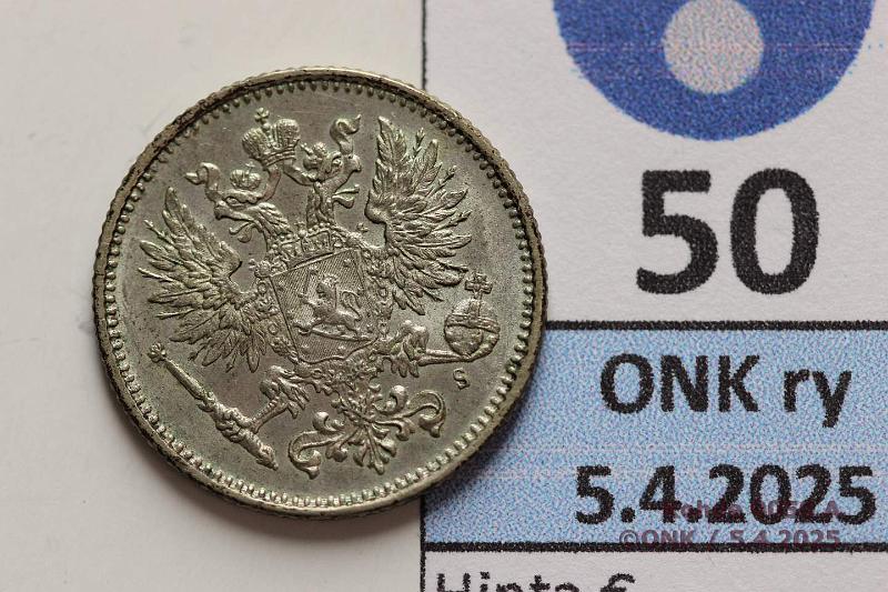 k-0050-a.jpg - Kohde 50 (kuva 1/2), lhthinta: 150 € / myyntihinta: 225 € 50 p 1874 Ag. Erittin kaunis!, kunto: 8/9