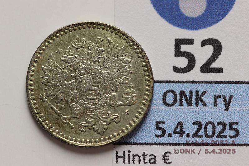 k-0052-a.jpg - Kohde 52 (kuva 1/2), lhthinta: 500 € / myyntihinta: 560 € 50 p 1868 Ag. Poikkeuksellinen kunto tlle v:lle!, kunto: 6/7