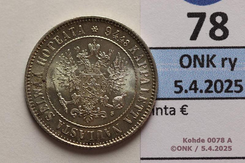 k-0078-a.jpg - Kohde 78 (kuva 1/2), lhthinta: 8 € / myyntihinta: 12 € 1 mk 1915 Ag. Loistelias!, kunto: 9
