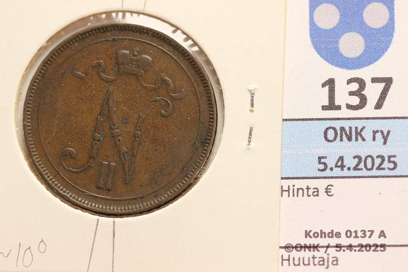k-0137-a.jpg - Kohde 137 (kuva 1/2), lhthinta: 10 € / ei tarjouksia 10 p 1895 Kiertynyt meisti n. 10, kunto: 3