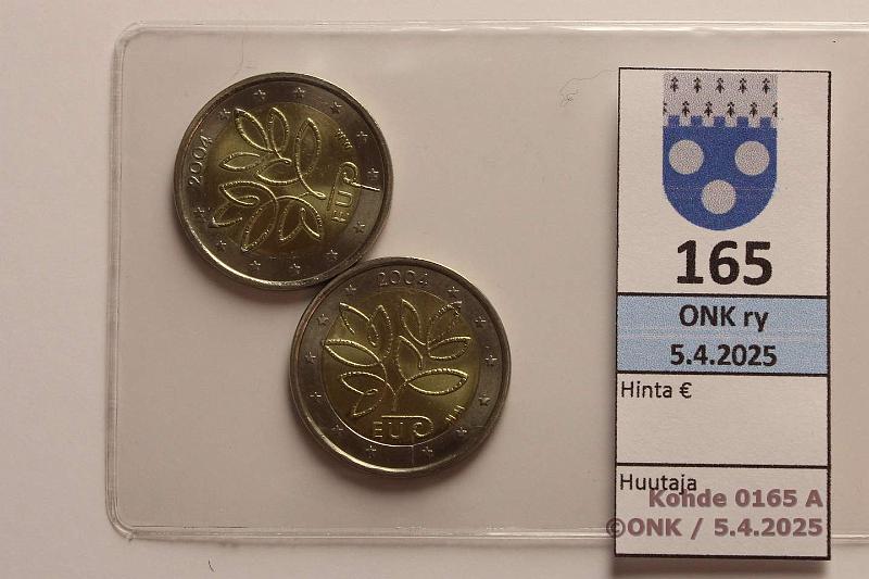 k-0165-a.jpg - Kohde 165 (kuva 1/2), lhthinta: 35 € / myyntihinta: 48 € 2 € (2) Suomi 2004 Risuraha, kunto: 9