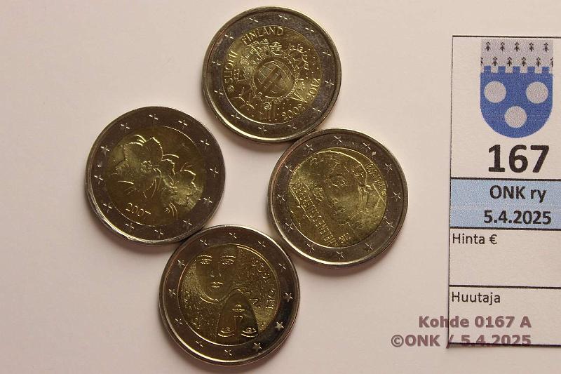 k-0167-a.jpg - Kohde 167 (kuva 1/2), lhthinta: 12 € / ei tarjouksia 2 € (4) Suomi 2006, -07, -12(2 eril) -07 normaali 2€, kunto: 9