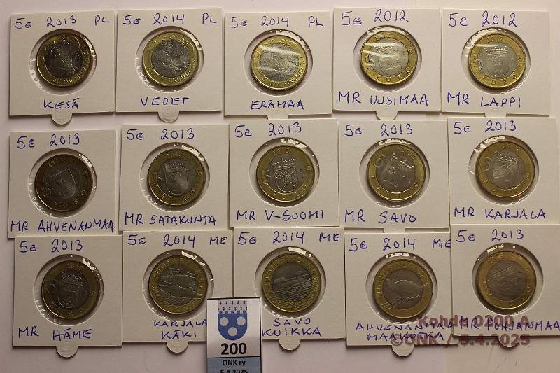 k-0200-a.jpg - Kohde 200, lhthinta: 75 € / myyntihinta: 75 € 5 € (15) 2012-14 Maakunta-luonto-elimet. Rahasilmiss, kunto: 8-9